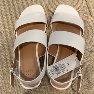 A new day target white sandals size 7.5 W